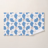 Motif De Baleines, Beaux Baleines, Baleines Bleues (Serviette à main)