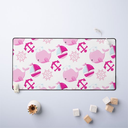 Motif De Baleines, Beaux Baleines, Baleines Roses (Tableau pour enfants)