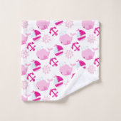 Motif De Baleines, Beaux Baleines, Baleines Roses (Gant de toilette)
