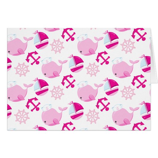 Motif De Baleines, Beaux Baleines, Baleines Roses (Devant horizontal)