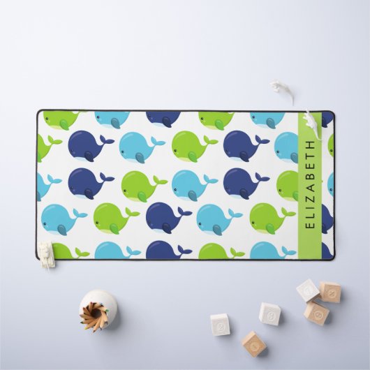 Motif De Baleines, Beaux Baleines, Votre Nom (Tableau pour enfants)