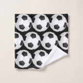 motif de balle de football graphique (Gant de toilette)