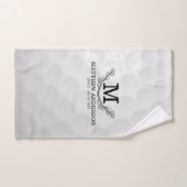 Motif de balle de golf personnalisé Nom Monogramme (Serviette à main)