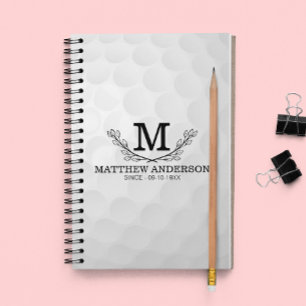 Motif de balle de golf personnalisé Nom Monogramme