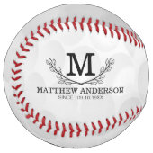 Motif de balle de golf personnalisé Nom Monogramme (Devant gauche)
