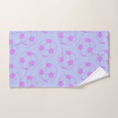 Motif de balle de soccer mignon en violet et bleu (Serviette à main)