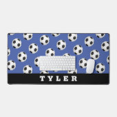 Motif de balle de soccer, nom sur bleu et noir (Clavier et souris)