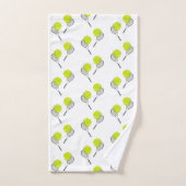 Motif de balle de tennis et raquette (Serviette à main)