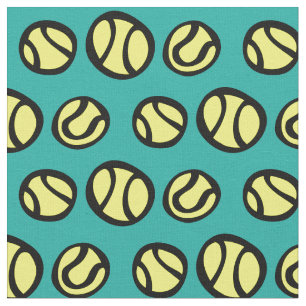 Motif de balle de tennis jaune tissu textile diy