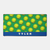 Motif de balle de tennis, Nom Blanc Gras, Bleu & V (Recto)