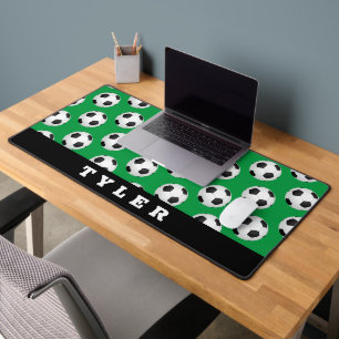 Motif de ballon de football, nom gras, noir/vert