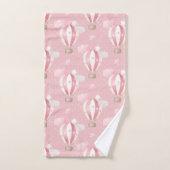 Motif de ballons roses (Serviette à main)