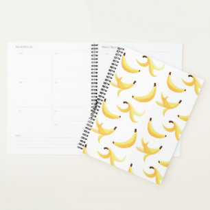 Motif de banane jaune rétro drôle éditable pour fê