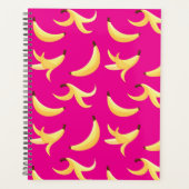 Motif de banane jaune rétro drôle éditable pour fê (Devant)