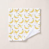 Motif de banane jaune rétro drôle, modifiable pour (Gant de toilette)