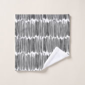 Motif de bande Abstrait noir et blanc (Gant de toilette)