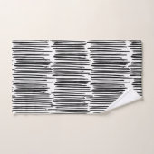 Motif de bande Abstrait noir et blanc (Serviette à main)