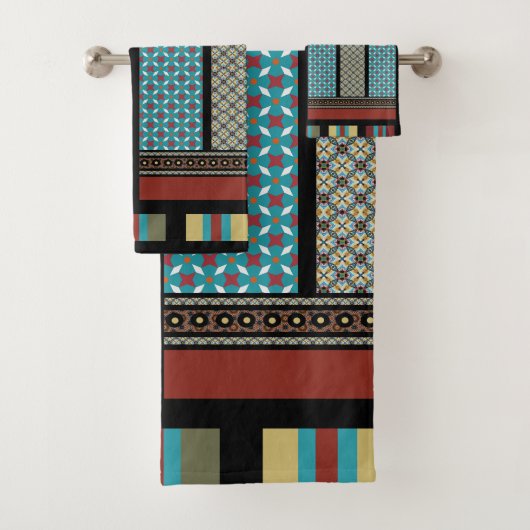 Motif de bande de blocs mexicain 1 (En situation)