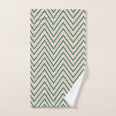 Motif de bande de papier bleu Chevron (Serviette à main)