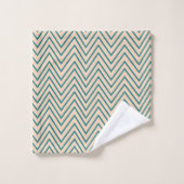 Motif de bande de papier bleu Chevron (Gant de toilette)