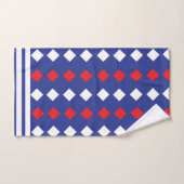 Motif de bande diamant rouge blanc (Serviette à main)