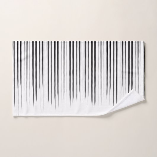 Motif de bande irrégulier noir/blanc (Serviette à main)
