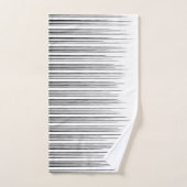 Motif de bande irrégulier noir/blanc (Serviette à main)