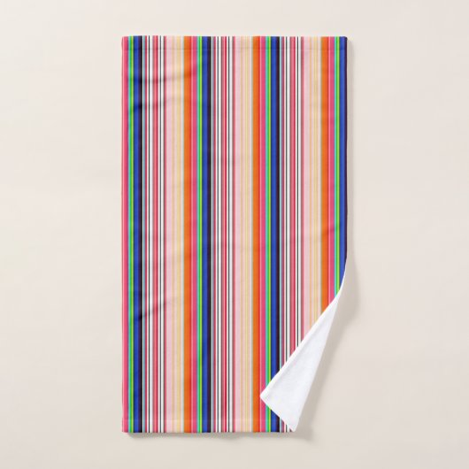 Motif de bande verticale multicolore (Serviette à main)