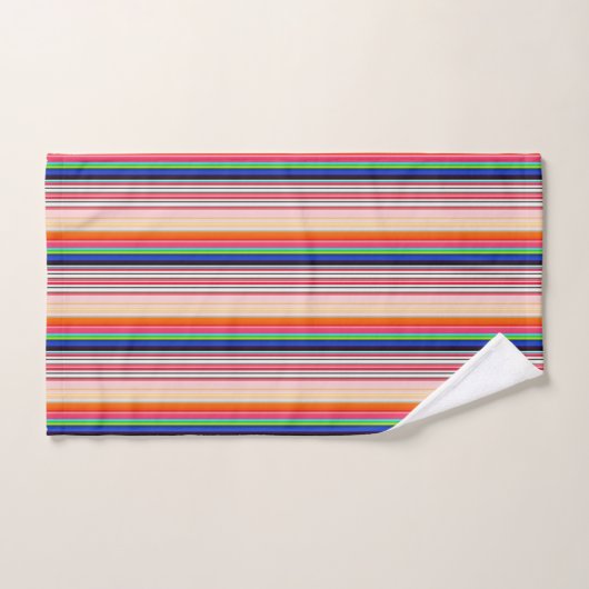 Motif de bande verticale multicolore (Serviette à main)