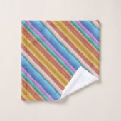 Motif de bandes d'aquarelle multicolore (Gant de toilette)