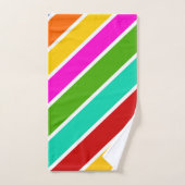 Motif de bandes de bonbons de couleur rétro (Serviette à main)