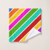 Motif de bandes de bonbons de couleur rétro (Gant de toilette)