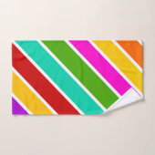 Motif de bandes de bonbons de couleur rétro (Serviette à main)