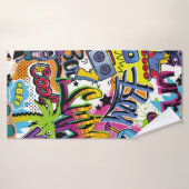 motif de bandes dessinées sans couture Abstrait av (Serviette de bain)