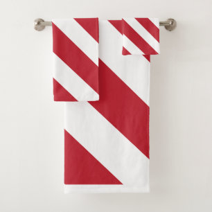 Motif de bandes diagonales blanches rouges