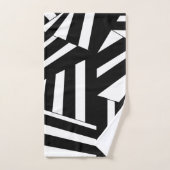 Motif de bandes diagonales en noir et blanc (Serviette à main)