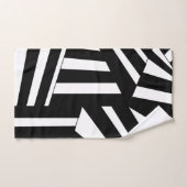Motif de bandes diagonales en noir et blanc (Serviette à main)