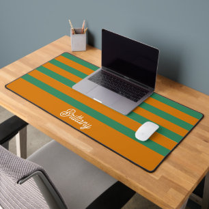 Motif de bandes orange et verte personnalisé