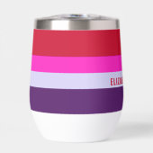 Motif de bandes rouge, rose et violet (Avant)