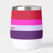 Motif de bandes rouge, rose et violet (Arrière)