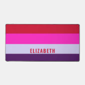 Motif de bandes rouge, rose et violet (Recto)