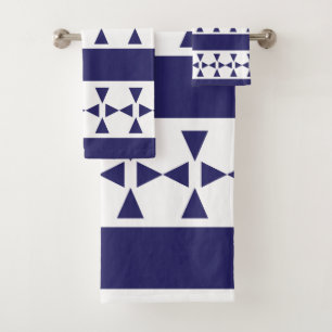 Motif de bandes triangles bleues