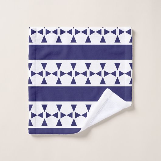 Motif de bandes triangles bleues (Gant de toilette)