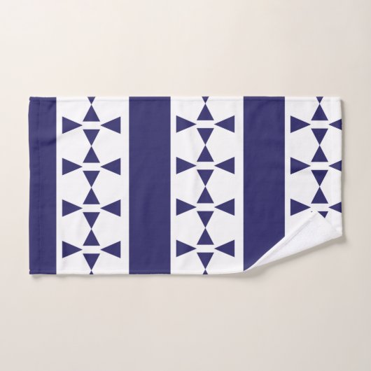 Motif de bandes triangles bleues (Serviette à main)