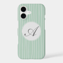 Motif de bandes Turquoises Monogrammes