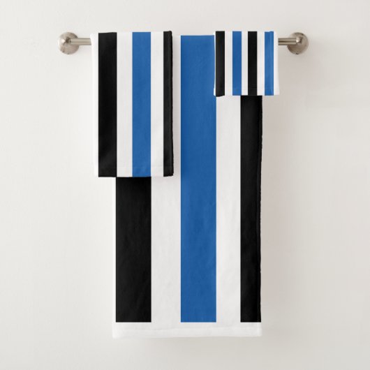 Motif de bandes verticales en bleu noir (En situation)