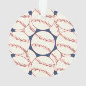 Motif de baseball Ajouter le nom Année Ornement (dos)