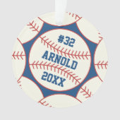 Motif de baseball Ajouter le nom Année Ornement (devant)