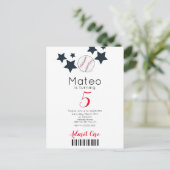 Motif de baseball moderne Invitations de fête de s (Debout devant)