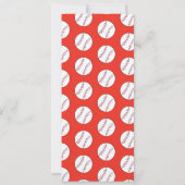 Motif de baseball moderne Invitations de fête de s (Dos)